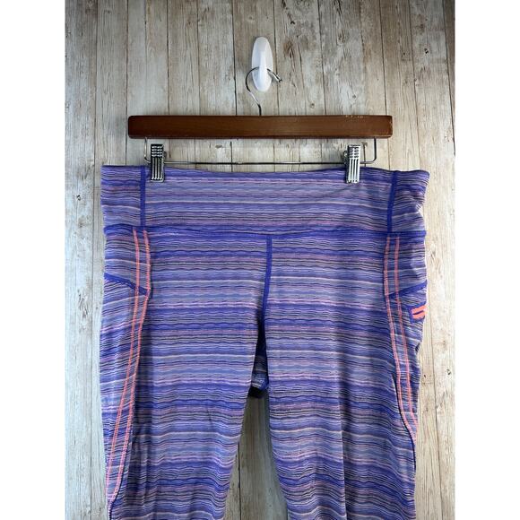 Lululemon Run Top Speed Legging Women 12 Space Dye Twist Iris Flower PinkCropped - Picture 3 of 6